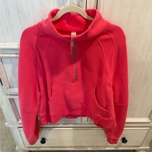 Lululemon Scuba Oversized Crop Sweatshirt Coral XL/XXL